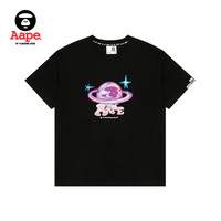 Aape女装春夏星球猿颜亮片印花休闲潮流短袖T恤1509XXM
