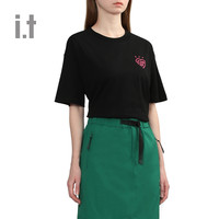 it :CHOCOOLATE女装宽松短袖T恤2024夏季活泼少女半袖1867XUM