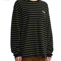 it :CHOCOOLATE女装条纹长袖T恤休闲秋季青春潮流上衣1818XFL