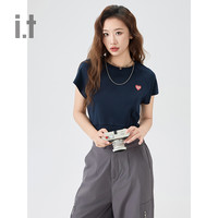 it :CHOCOOLATE女装短款短袖T恤2024夏季青春活力上衣001080