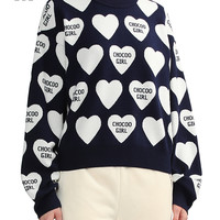 it :CHOCOOLATE女装圆领针织衫休闲冬季青春可爱薄毛衣4688X