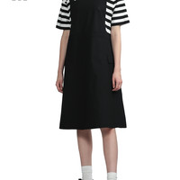 it :CHOCOOLATE女装假两件连衣裙时尚夏季休闲背带裙1816XSK