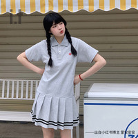 it :CHOCOOLATE女装短袖连衣裙时尚夏季休闲百褶短裙1795XUK