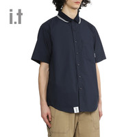 it :CHOCOOLATE男装polo领短袖衬衫2024夏季简约通勤8386XUM