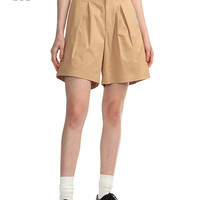 it :CHOCOOLATE女装阔腿短裤休闲夏季文艺复古褶饰高腰5605XU