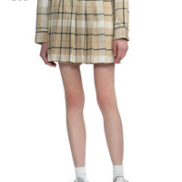it :CHOCOOLATE女装格纹裙裤春季英伦复古百褶短裤5581BS