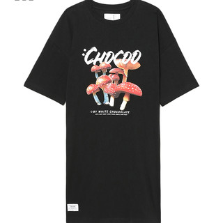 it :CHOCOOLATE女装短袖连衣裙春季蘑菇印花T恤裙1716XUI