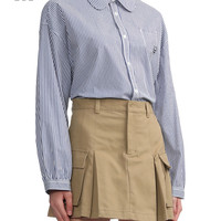 it :CHOCOOLATE女装条纹衬衫休闲冬季青春少女文艺感8650BFL