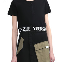 it izzue女装纯色短袖t恤夏季休闲运动简约合身短款半袖上衣1183U
