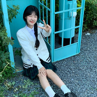 it :CHOCOOLATE款直排扣针织衫休闲秋季学院风