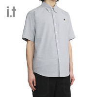 it :CHOCOOLATE男装纯色短袖衬衫2024夏季简约少年感8388XUM