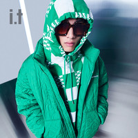 it UNDERGARDEN男装连帽卫衣秋冬新潮棋盘格印花0027