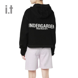 it UNDERGARDEN女装连帽夹克秋冬潮流简约logo印花7844MA