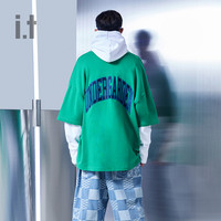 it UNDERGARDEN男装长袖衬衫秋冬嘻哈风假两件外套00245X