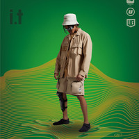 it UNDERGARDEN男装工装衬衫春夏新型格多口袋纯色上衣00017X