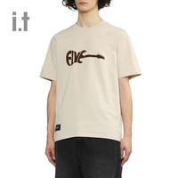 it 5cm/FIVE CM女装圆领短袖T恤2024夏季休闲时尚半袖M006020