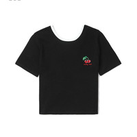 it b+ab女装短袖上衣夏季上装时尚休闲合身圆领上衣内搭6134J