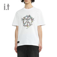 it 5cm/FIVE CM女装圆领短袖T恤2024夏季时尚文艺半袖M006040