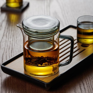 忆壶茶（YI HU TEA）玻璃茶壶耐高温加厚茶水分离家用绿茶煮茶器泡茶壶办公室功夫茶具 【混色轻奢】茶壶 400ml