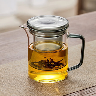 忆壶茶（YI HU TEA）玻璃茶壶耐高温加厚茶水分离家用绿茶煮茶器泡茶壶办公室功夫茶具 【混色轻奢】茶壶 400ml
