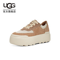 UGG 女士舒适运动圆头松糕厚底系带款时尚单鞋休闲鞋 1130788 沙色 39