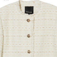 it tout a coup女装花呢夹克休闲冬季精致时尚排扣外套148AW3