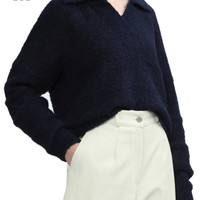 it ROCKET X LUNCH女装翻领针织衫冬季慵懒廓形毛衣003MJ