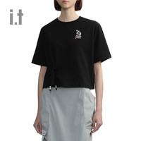 it MUSIUM DIV.女装系带短袖T恤2024夏季个性时尚半袖00474XM