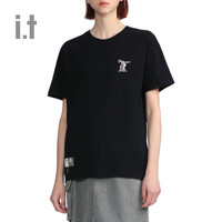 it MUSIUM DIV.女装短袖T恤春夏潮流油画字母刺绣20892XI