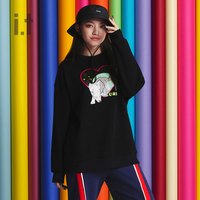 it ccaabb女装圆领卫衣秋季休闲潮流豹纹图案印花058XD