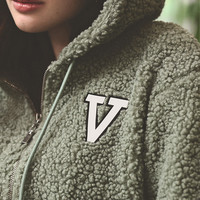 it vesta pink女装连帽外套冬季活力仿羊羔绒拉链夹克511