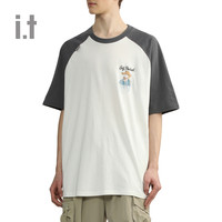 it MUSIUM DIV.男装插肩袖短袖T恤2024夏季青春活力00395XM