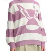 it ccaabb|Snowball女装条纹针织衫休闲春季兔子毛衣3107S3CK