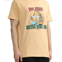 it BLOCKAIT款圆领短袖T恤2024夏季美式复古印花00842XM