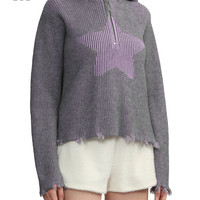 it vesta pink女装连帽针织衫甜美复古薄毛衣3F346AL