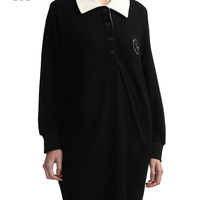 it LAP女装polo领长袖连衣裙休闲冬季活力青春polo裙HWOA67L