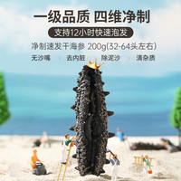 海晏堂速发淡干海参200g净制礼盒端午节刺参海生干货