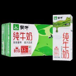 mengniu蒙牛纯牛奶200ml24盒1提装6月产