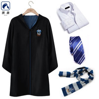 携鱼 哈利波特的魔法袍学院服校服cos巫师赫敏拉文克劳风衣 拉文克劳4件套(风袍衬衣领带围巾) L码
