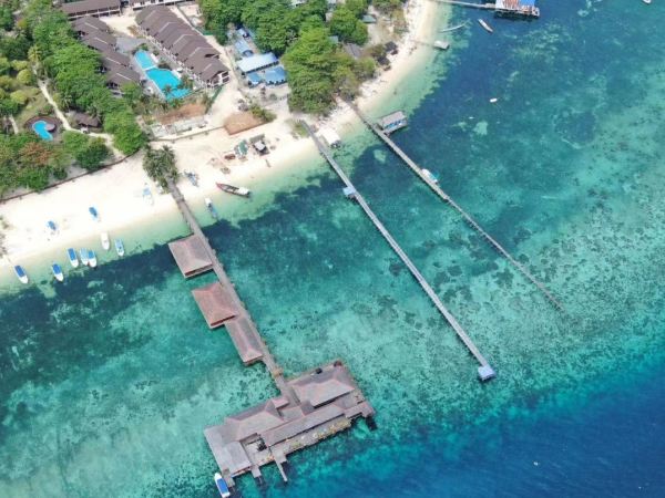 免签海岛，浮潜超绝！还含3餐！马来西亚仙本那马布岛婆罗洲度假村2晚+早中晚3餐+接送+度假村休闲