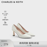 CHARLES&KEITH简约尖头浅口通勤高跟鞋单鞋CK1-60361500