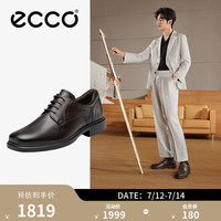 爱步(ECCO)皮鞋男鞋 方头男士商务正装皮鞋亮面复古德比鞋男 赫尔辛基500164 摩卡棕50016402178
