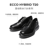 ecco 德比鞋牛皮商务休闲皮鞋 混动防水524704 黑色52470401001 41