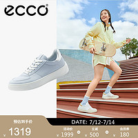 爱步（ECCO）板鞋女 24年夏季时尚拼色厚底内增高休闲板鞋 街头趣闯291543 天空蓝/银色29154360948 35