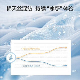 九牧王【冰爽凉感】牛仔裤男夏季薄款2024冰丝直筒高弹舒适有型裤子男 TJV1D10213+深蓝+合体版 180/96B  38码(2.91)尺97cm