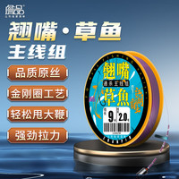 詹品 翘嘴草鱼鳊鱼鲢鳙湖库大物主线组加长8.1/9/10/11米pe连接加固 【10米/8号线-】配铅10克