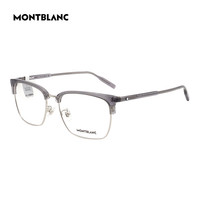 万宝龙(MONTBLANC)近视眼镜框MB0199OA 008+依视路爱赞全晰膜御1.60镜片 008透明灰+银色
