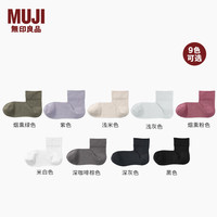 无印良品（無印良品 MUJI）男女通用 合脚直角 袜口无橡筋 薄款短袜 袜子男式女式无性别 烟熏绿色 23-25cm/36-40码