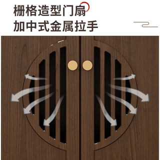 智新木王新中式实木鞋柜家用门口大容量储物柜客厅入户玄关靠墙一体收纳柜