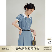 自巧（ZIQIAO）小个子高级感时髦衬衫短裙套装女季显瘦气质半身裙 牛仔蓝半身裙 4【155-158cm左右参考】
